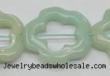 CFG31 15.5 inches 30mm carved flower amazonite gemstone beads