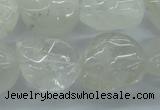 CFG341 15.5 inches 18*22mm carved skull white crystal beads