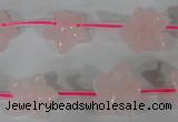 CFG507 15.5 inches 15*15mm carved flower rose quartz beads