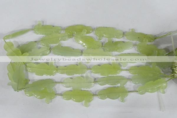 CFG514 15.5 inches 18*34mm carved animal New jade beads