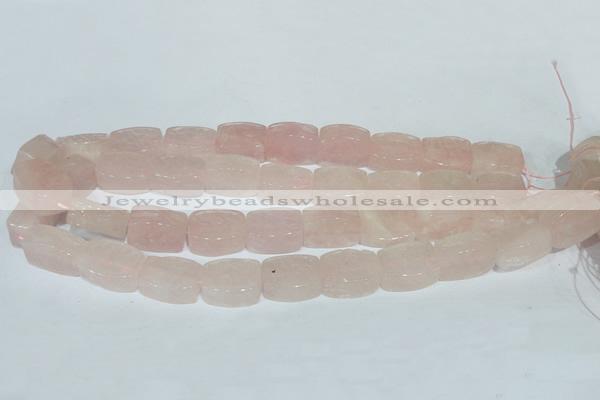 CFG546 15.5 inches 15*20mm carved brick rose quartz beads