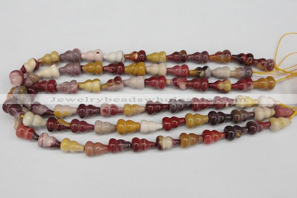 CFG62 15.5 inches 10*16mm carved calabash mookaite gemstone beads