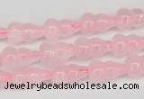 CFG63 15.5 inches 8*13mm carved calabash rose quartz beads