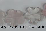 CFG652 15.5 inches 20mm carved flower rose quartz beads