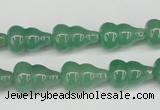 CFG66 15.5 inches 10*16mm carved calabash green aventurine beads