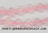 CFG72 15.5 inches 11*11mm carved flower rose quartz gemstone beads