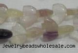 CFG765 15.5 inches 10*15mm carved animal fluorite gemstone beads