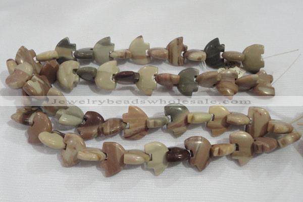 CFG796 12.5 inches 14*18mm carved animal jasper beads