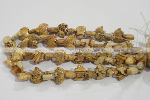 CFG807 12.5 inches 14*18mm carved animal picture jasper beads