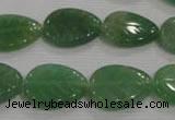 CFG818 12.5 inches 15*20mm carved leaf green aventurine beads wholesale