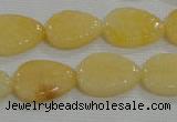 CFG820 12.5 inches 15*20mm carved leaf yellow jade beads wholesale