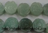 CFG892 15.5 inches 14mm carved flower amazonite gemstone beads