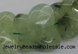 CFG926 30*33mm faceted & carved butterfly green rutilated quartz beads