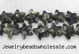 CFG985 15.5 inches 33*33mm carved star grey opal gemstone beads