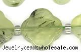 CFG993 15 inches 16mm - 17mm carved flower prehnite beads