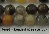 CFJ212 15.5 inches 8mm faceted round fancy jasper beads wholesale