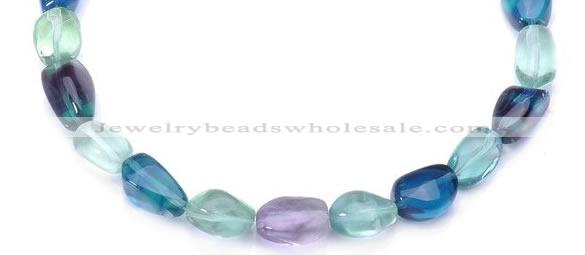 CFL09 AA grade 12*16mm irregular natural fluorite bead Wholesale