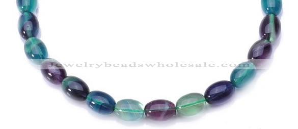 CFL10 16 inch 12*16mm egg-shaped AA grade natural fluorite beads