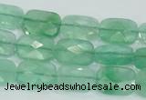 CFL104 15.5 inches 12*16mm faceted rectangle natural green fluorite beads