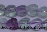 CFL1052 15 inches 10*10mm heart natural fluorite gemstone beads