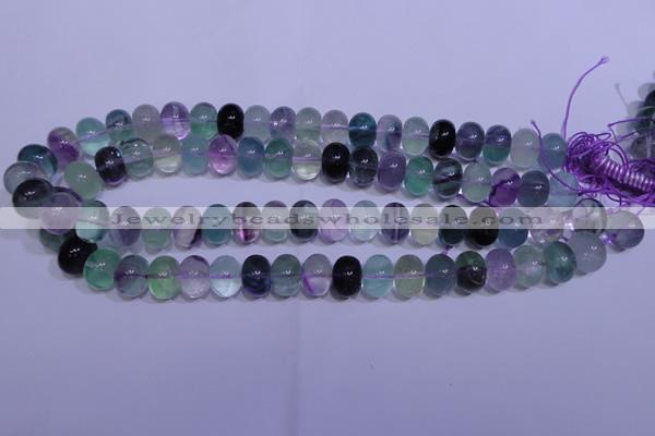 CFL1070 15 inches 10*14mm rondelle natural fluorite gemstone beads