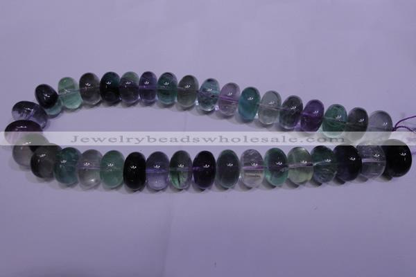 CFL1072 15 inches 10*18mm rondelle natural fluorite gemstone beads