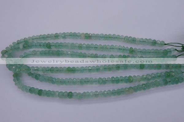 CFL111 15.5 inches 5*8mm faceted rondelle green fluorite beads