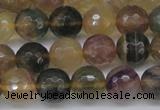 CFL1115 15.5 inches 14mm faceted round yellow fluorite gemstone beads