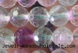 CFL1140 15.5 inches 6mm faceted round fluorite gemstone beads