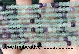 CFL1145 15.5 inches 4mm round matte fluorite beads wholesale