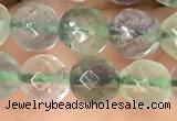 CLF1155 15.5 inches 6mm faceetd round fluorite gemstone beads