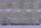 CFL1200 15.5 inches 6*10mm rice green fluorite gemstone beads