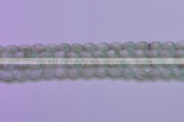 CFL1201 15.5 inches 8*12mm rice green fluorite gemstone beads