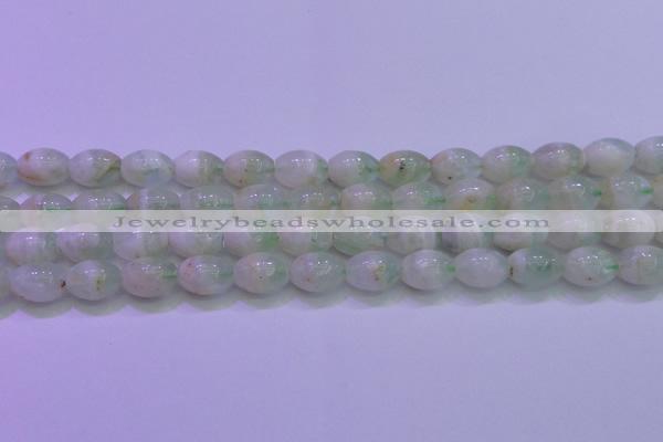 CFL1202 15.5 inches 10*14mm rice green fluorite gemstone beads