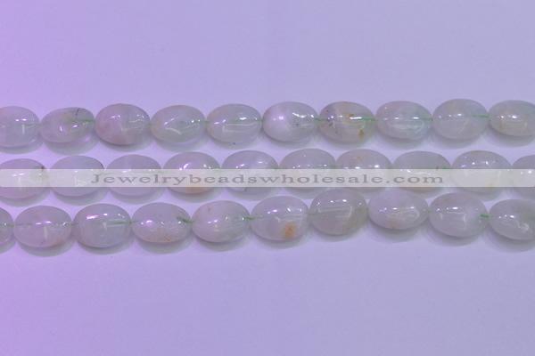 CFL1219 15.5 inches 13*18mm oval green fluorite gemstone beads