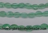 CFL122 15.5 inches 6*8mm faceted oval green fluorite beads