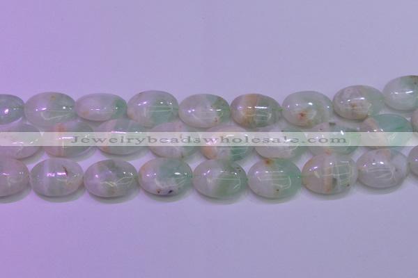 CFL1221 15.5 inches 18*25mm oval green fluorite gemstone beads