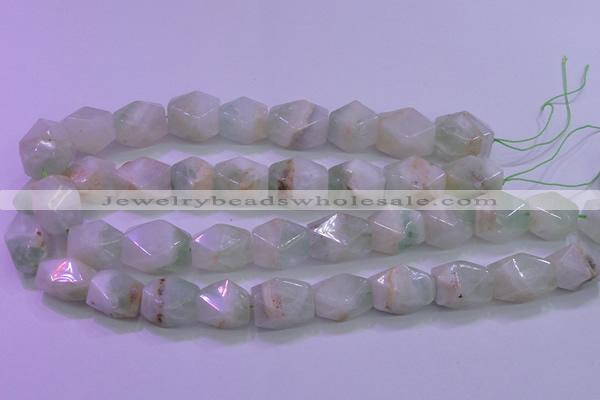 CFL1229 15.5 inches 13*18mm - 15*20mm faceted nuggets green fluorite beads