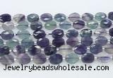 CFL1234 15.5 inches 8*10mm faceted oval fluorite beads