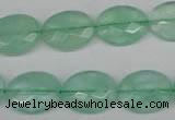 CFL125 15.5 inches 12*16mm faceted oval green fluorite beads