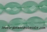 CFL127 15.5 inches 15*20mm faceted oval green fluorite beads