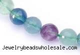 CFL14 16 inch A- grade 10mm faceted round natural fluorite beads