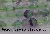 CFL1406 15.5 inches 6mm faceted nuggets fluorite gemstone beads