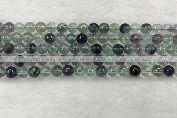 CFL1461 15.5 inches 6mm round A grade fluorite gemstone beads