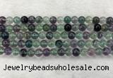 CFL1462 15.5 inches 8mm round A grade fluorite gemstone beads