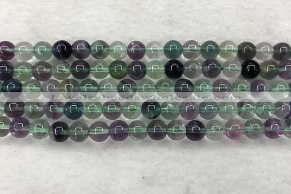 CFL1462 15.5 inches 8mm round A grade fluorite gemstone beads