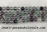 CFL1474 15.5 inches 12mm round AA grade fluorite gemstone beads