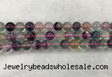 CFL1483 15.5 inches 10mm round rainbow fluorite gemstone beads