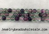 CFL1484 15.5 inches 12mm round rainbow fluorite gemstone beads