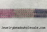 CFL1489 15.5 inches 6mm round rainbow fluorite gemstone beads